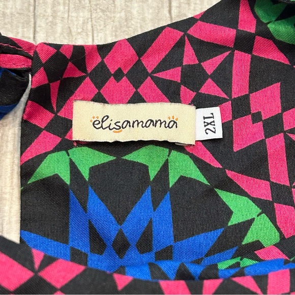 Elisamama Simi Dress Pop over Geometric print Size 2XL - Picture 9 of 15